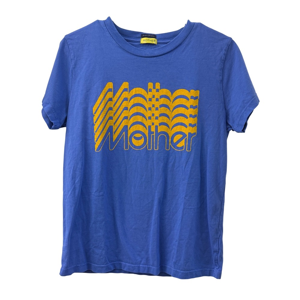 Mother The Boxy Goodie Goodie Graphic T-Shirt Mother Flash Blue Yellow Size M